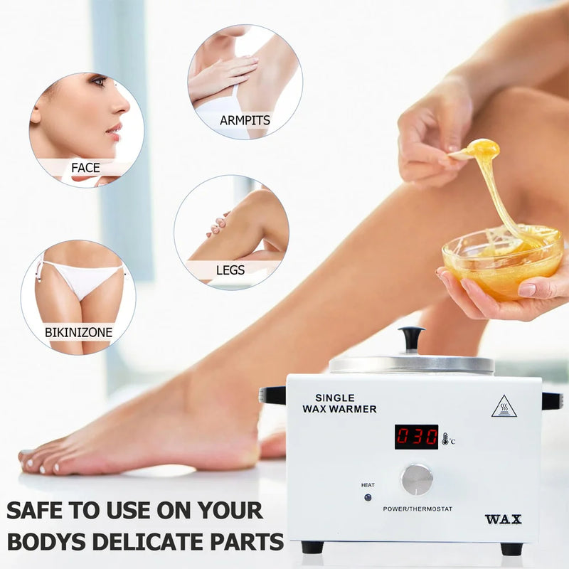 Hair Removal Wax Heater Convenient Paraffin Pot With Lcd Digital Display Private Area Care Bikini Hair Removal Device Spa Salon