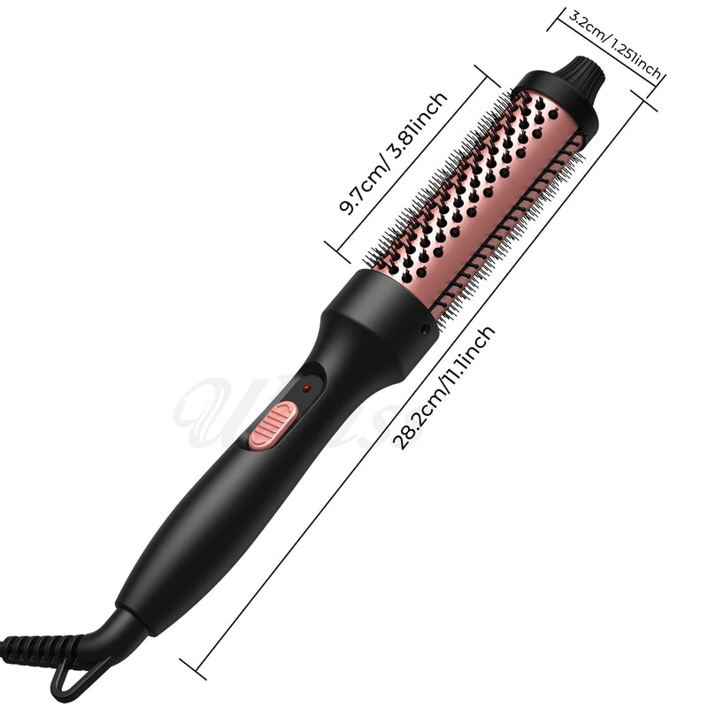 Thermal Brush Heated Curling Iron Brush 32mm Round Brush Ceramic Hair Curler Roller Volumizing Brush  Curling Comb Styling Tools