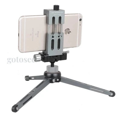 XILETU XT-15 Aluminum Alloy Mini Tripod Lightweight Portable Bracket Desktop Ball Head for DSLR Mirrorless Camera Smartphone