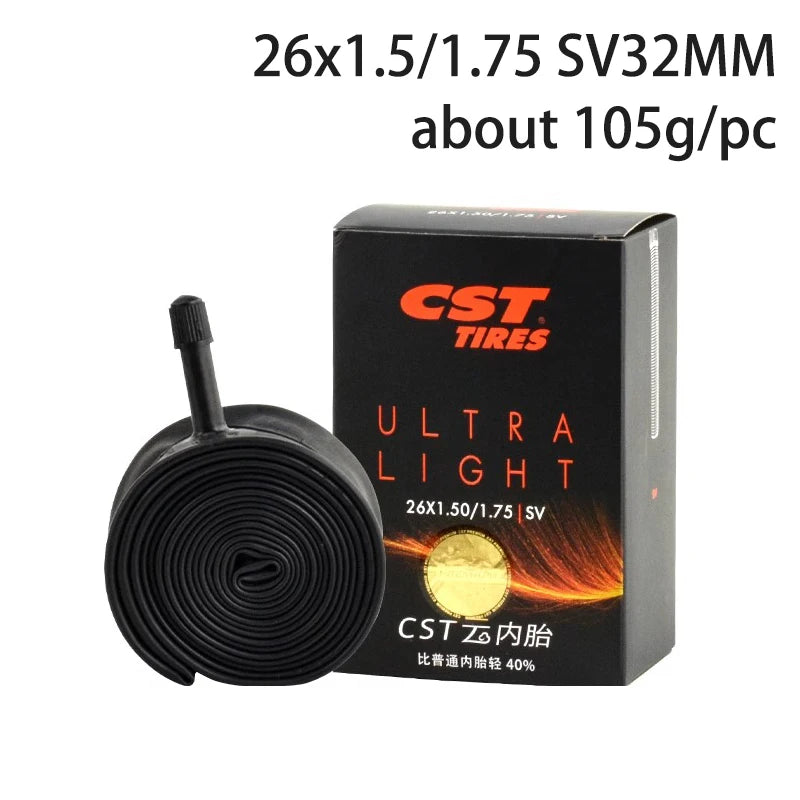 CST 26/27.5/29inch 700C MTB Road Bike Ultra Light inner Tube Presta Schrader FV/SV Valve 0.6mm Bicycle Tire Camera