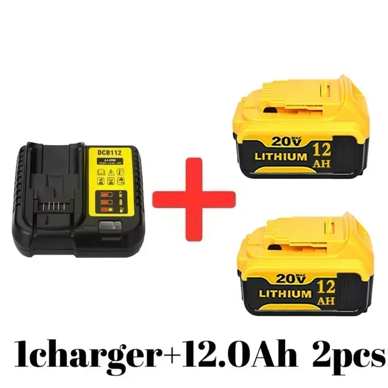 DCB200 20V Battery Compatible with dewalt power Tools 18V 12Ah rechargeable electric tool Lithium batteries 20V 18Volt 18v 12Ah