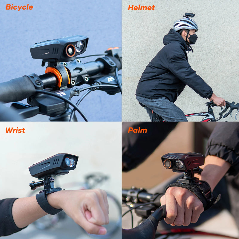 4K 60FPS Multifunctional Cycling Camera Rainproof 2.0 Inch IPS Screen WiFi Connection with LED flashlight Bike Horn for Cycling