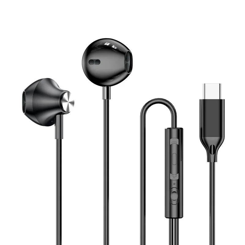 For Samsung Headphones HiFi Surround Sound In-ear USB Type C 3.5mm With wire control Wired Earplugs For Galaxy S24 S23 S22 Ultra