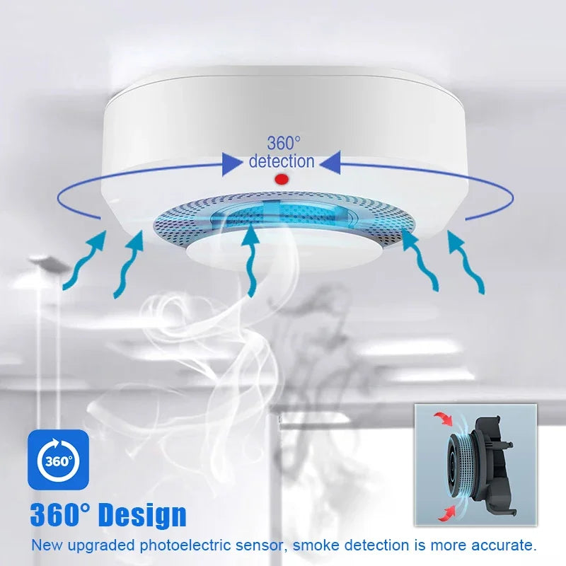 eWeLink 433MHz Smoke Detector Sensor,Wireless Fire Security Protection Alarm Sensor Smart Home,Require Sonoff RF Bridge Hub