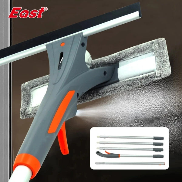 Window Spray Mop 175cm Pole With Espatula Silicone Cleaning Mop Glass Window Cleaner Washing Dust Cleaner Brush Dry Wet Tools