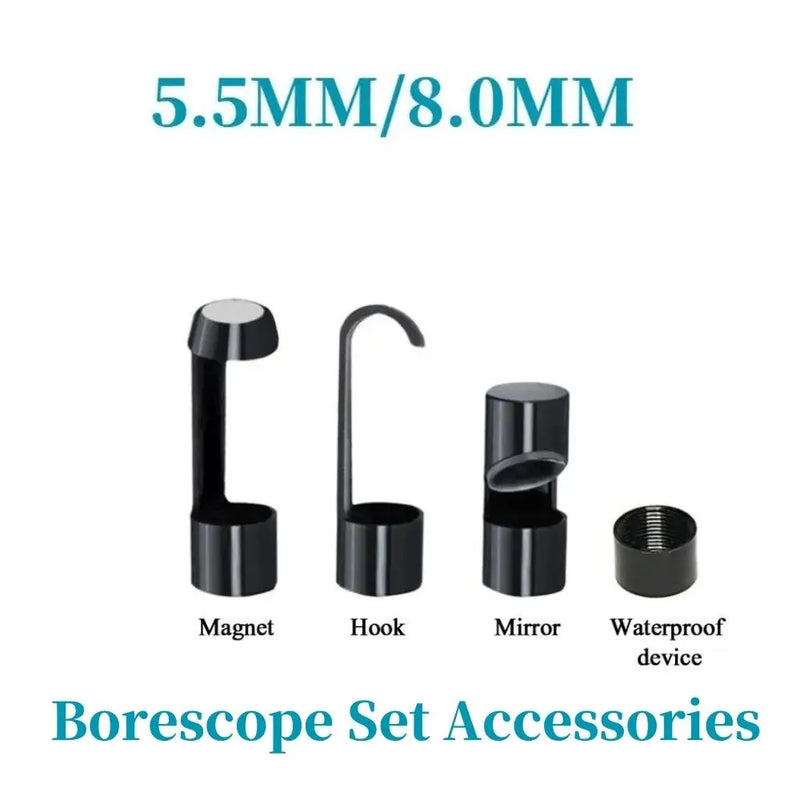 Hook Magnet Side View Mirror Protective Cap for 5.5mm 8mm Lens Endoscope Camera with Screw Thread,Borescope Set Accessories