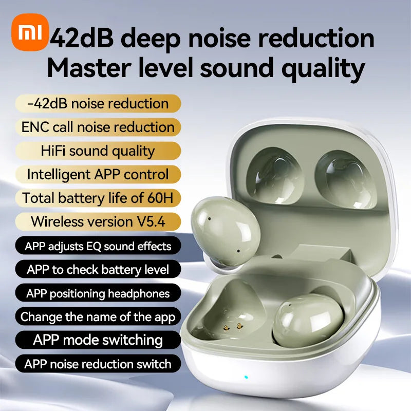 Xiaomi S09 Original Wireless Bluetooth5.4 Earphone ANC+ENC Depth Noise Reduction Headphone  Sports Gaming Sleep InEar Earbuds