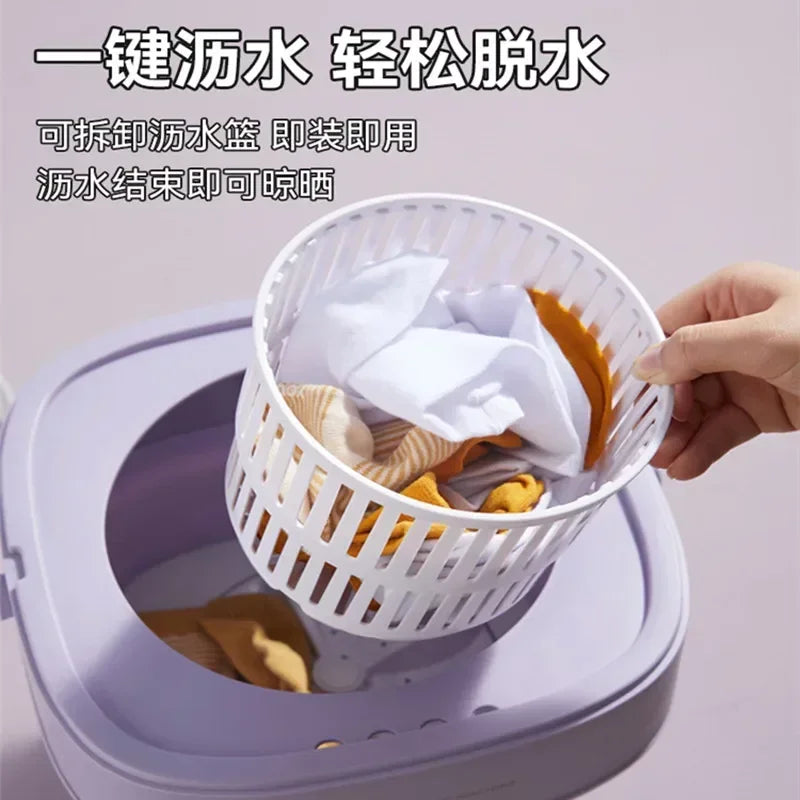 220V Foldable Portable Washing Machine, Your Lazy Solution for Cleaning Clothes and Underwear