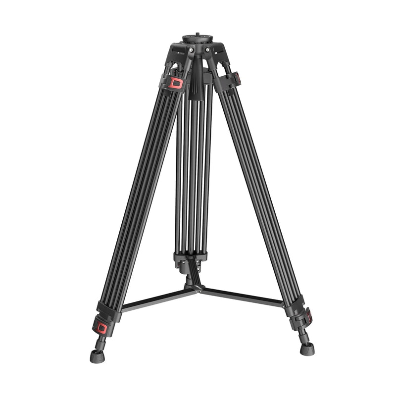 EVUMO DF6 Professional Video Tripod Stand 74'' Metal Heavy Duty Panorama Head 3Section Load 22lb/10kg for DSLR Camera Camcorder