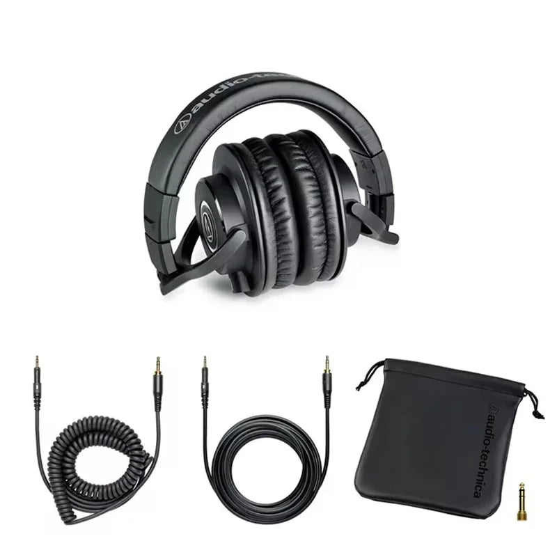 Audio-Technica ATH-M50X Professional Studio Monitoring Headphones Hifi Music Headset with Detachable Cable