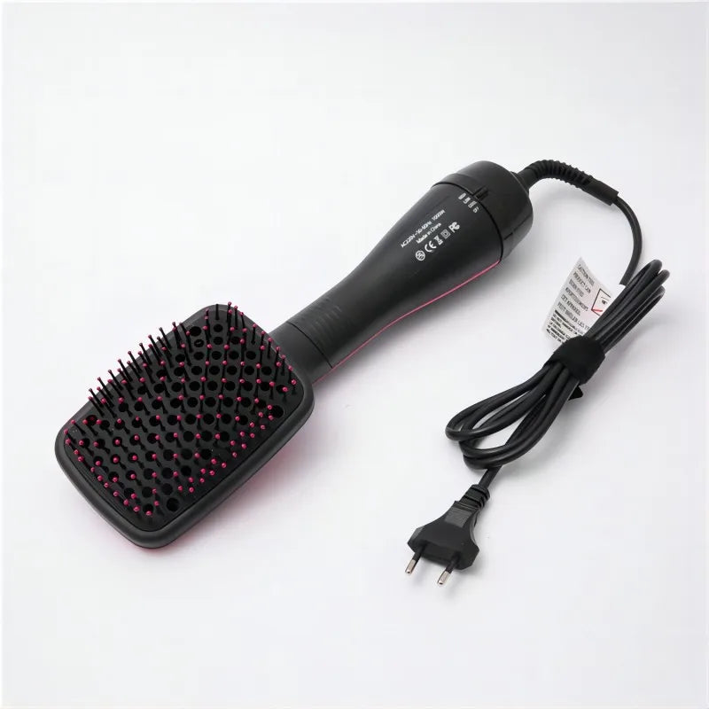 2 In 1 Hot Air Hair Dryers Brush Curl Rotary Curler Professional Straightener Electric Styling Appliances Tools Comb Machine