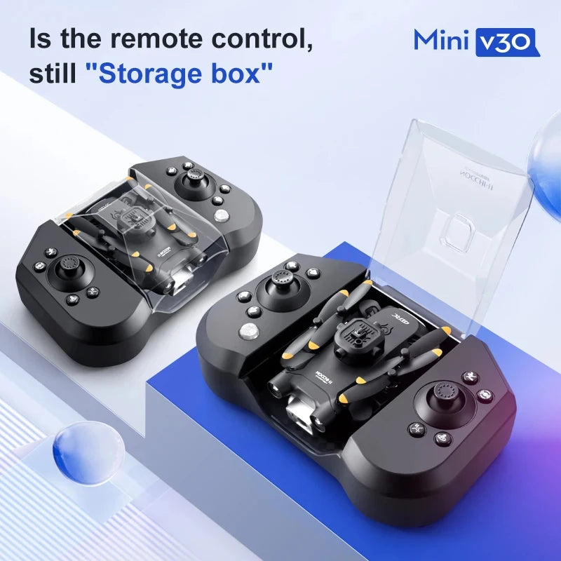 XIAOMI 2024 V30 Mini Drone with Camera HD 4K FPV RC Drones Profesional Five-sided Obstacle Avoidance Helicopter Drone Toy Gift