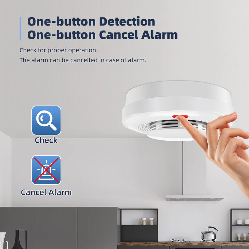 TAIBOAN Portable Wireless 433MHz Smoke Sensor Fire Protection Independent Alarm Detector For RF GSM Home Security Alarm Systems