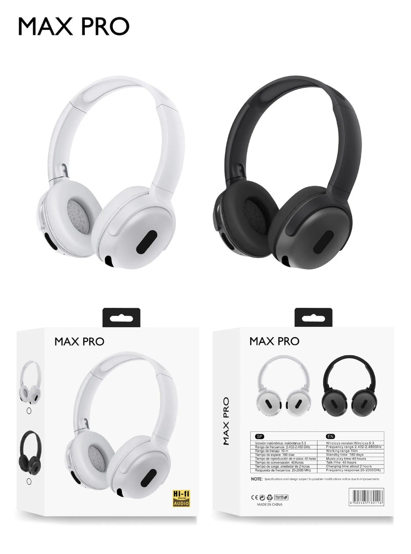 Foldable Wireless Headphones Bluetooth Sports Earphones Hifi Stereo Noise Cancelling Headphones with Mic Over Ear Gamer Headsets