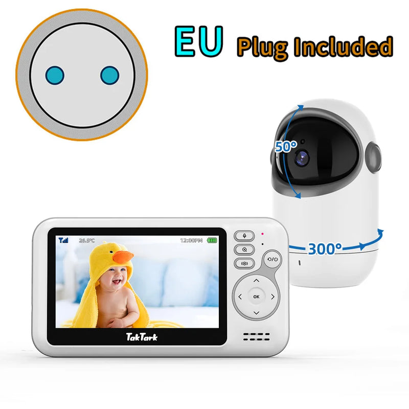 4.3 Inch Video Baby Monitor With Digital Zoom Surveillance Camera Auto Night Vision Two Way Intercom Babysitter Security Nanny