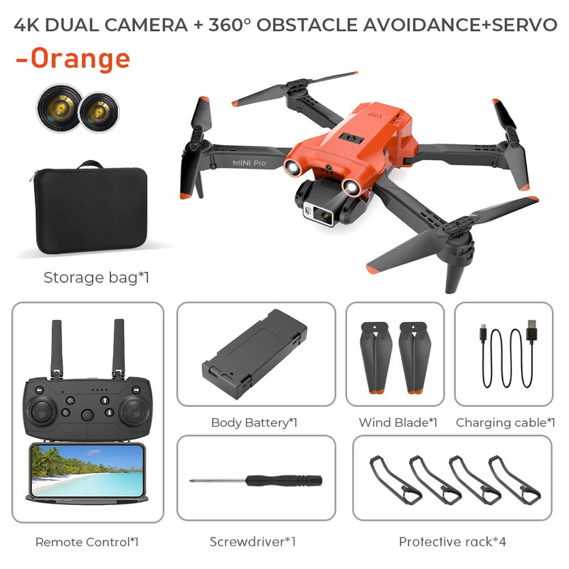 H63 RC Drone 4K Dual Camera Professional 360 Obstacle Avoidance Foldable RC Quadcopter Helicopter Mini Dron Children's Toys Gift