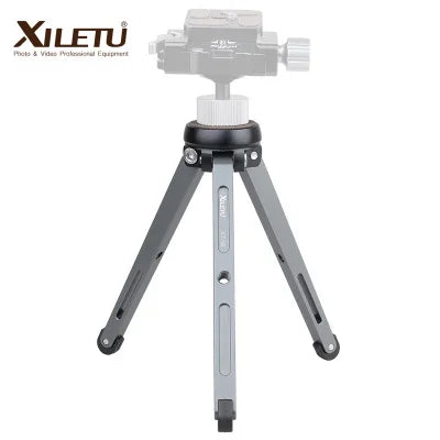 XILETU XT-15 Aluminum Alloy Mini Tripod Lightweight Portable Bracket Desktop Ball Head for DSLR Mirrorless Camera Smartphone