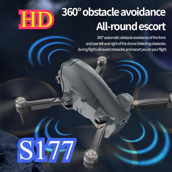 S177 RC Drone 4K Professional HD Dual Camera Brushless Optical Flow Ostacle Avoidance Position Aerial Photography FPV Quadcopter