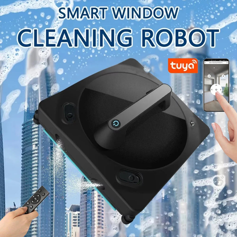 NEW Window Cleaner Purerobo W-V1S With Vibration & Dual Water Spray，High Vacuum Suction，Glass Deep Cleaning Window Cleaner Robot