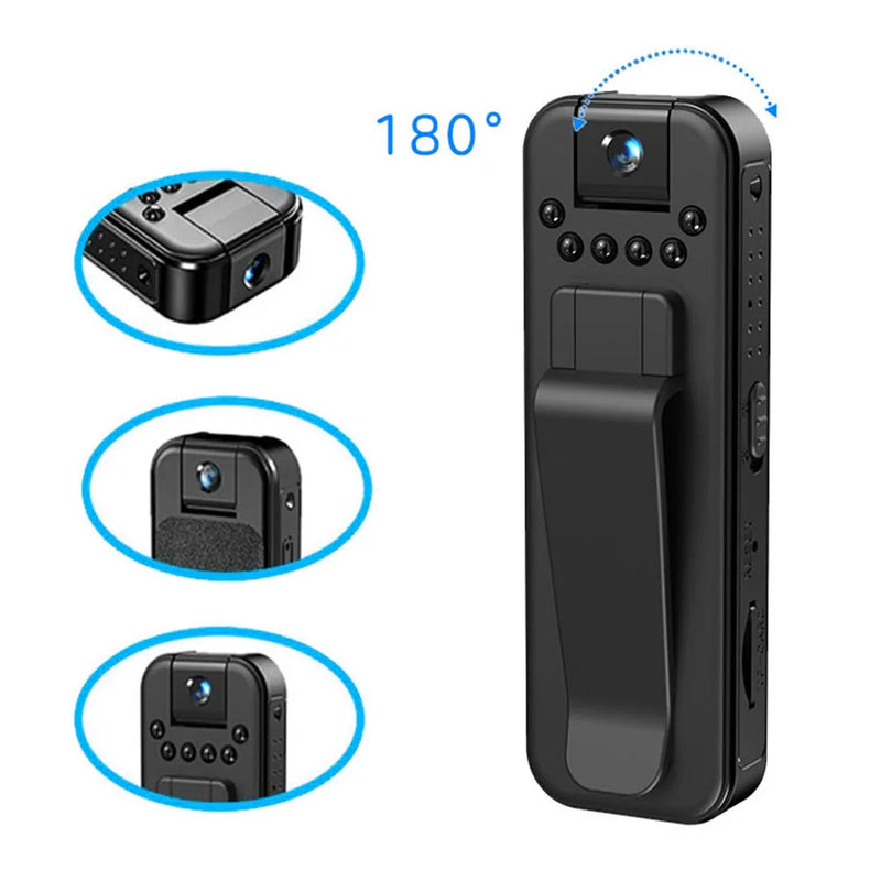 500W Pixel 1080P Action Camera HD Recorder WiFi Connection Intelligent Surveillance Device Night Camera with Back Clip