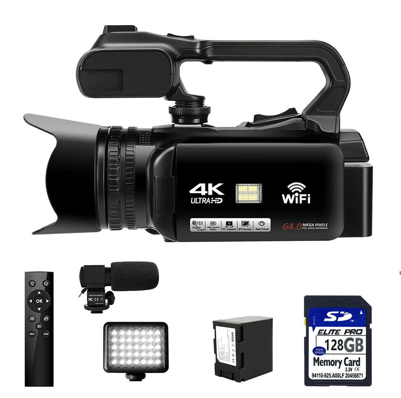 4.0"Touch Screen Digital Video Camera YouTube Camcorder 4K Ultra HD camera 64MP Streaming Camera