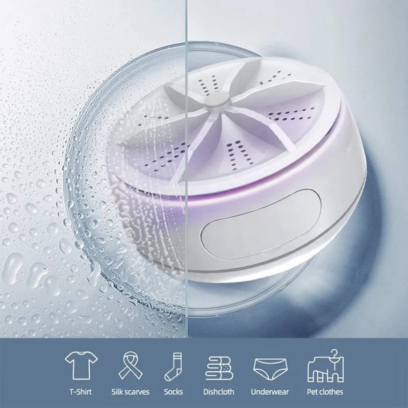 Portable Ultrasonic Mini Washing Machine for Camping/Home/Travel/Apartments/Dorms, Personal Cleaning Machine