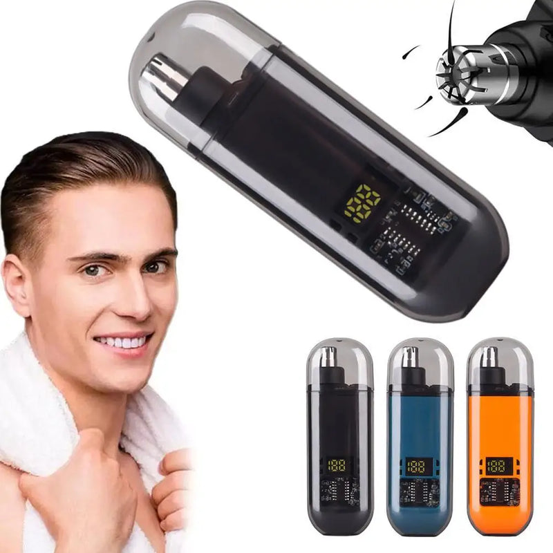 2 In 1 Electric Portable Ear And Nose Hair Trimmer 2024 Professional Painless Portable Eyebrow For Men