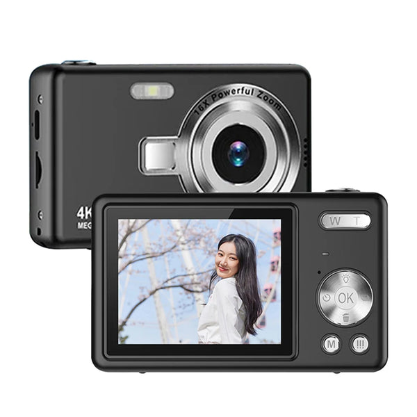 4K HD Digital Camera For Photography and Video Autofocus Anti-Shake 50MP Compact Vlogging Camera 16x Zoom Self Timer Video Cam