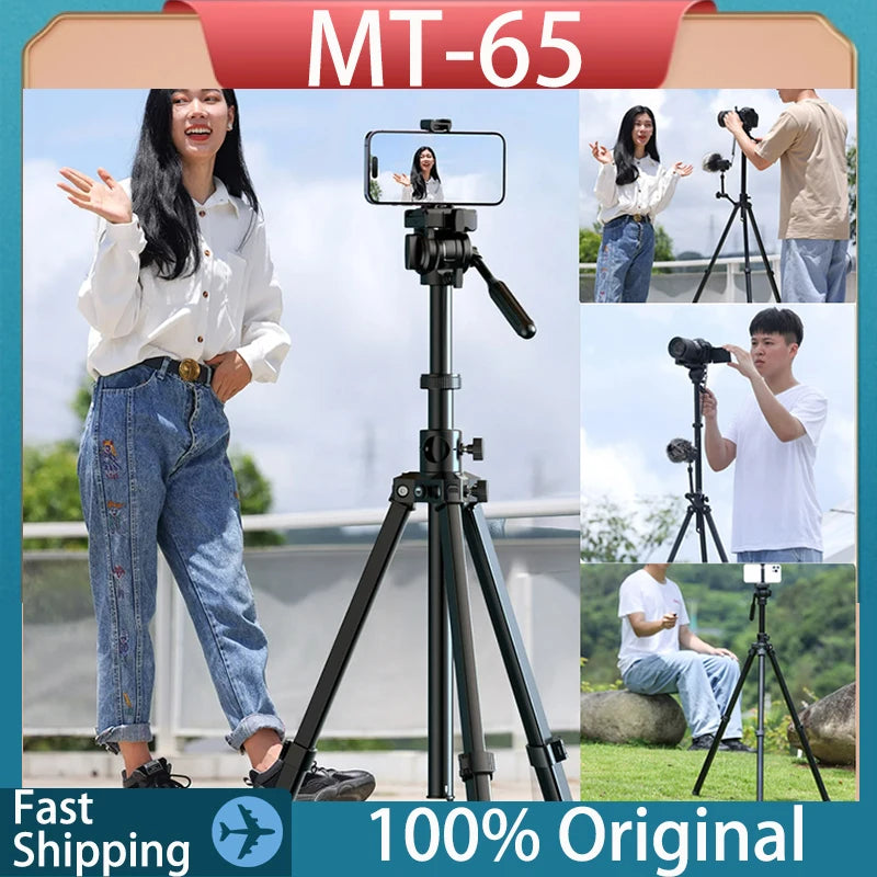 Original Ulanzi MT-65 1.76M Professional Tripod Bluetooth Remote Control Tripod For DSLR Camera Mobile Phone Canon Nikon Sony