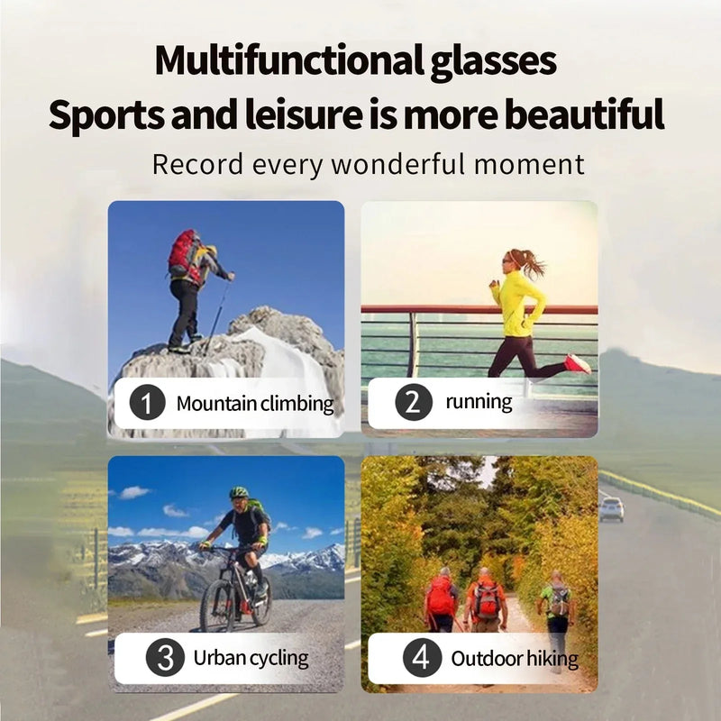 New Outdoor Sport Action DV Cycling Polarized Sunglasses HD 1080P Mini Camera Smart Glasses Camera Video Recorder Bicycle Goggle