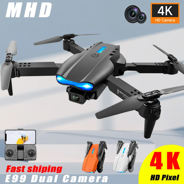 E99 Dual Camera Drone MHD Folding Professional Drones HD Dual Aerial Photography Four-axis flight Remote Control Drone Toys Gift