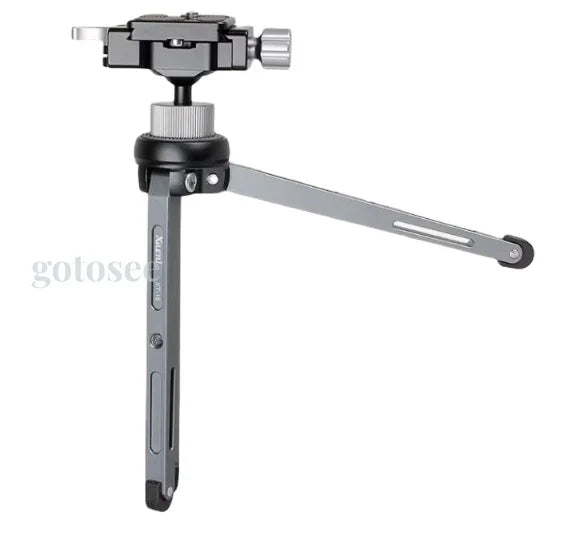 XILETU XT-15 Aluminum Alloy Mini Tripod Lightweight Portable Bracket Desktop Ball Head for DSLR Mirrorless Camera Smartphone