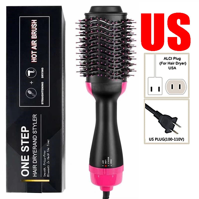 3 in 1 Hair Dryer Brush Dryer and Straightening Brush One Step Hot Air Brush Women's Hair Brush Professional Hair Straightener