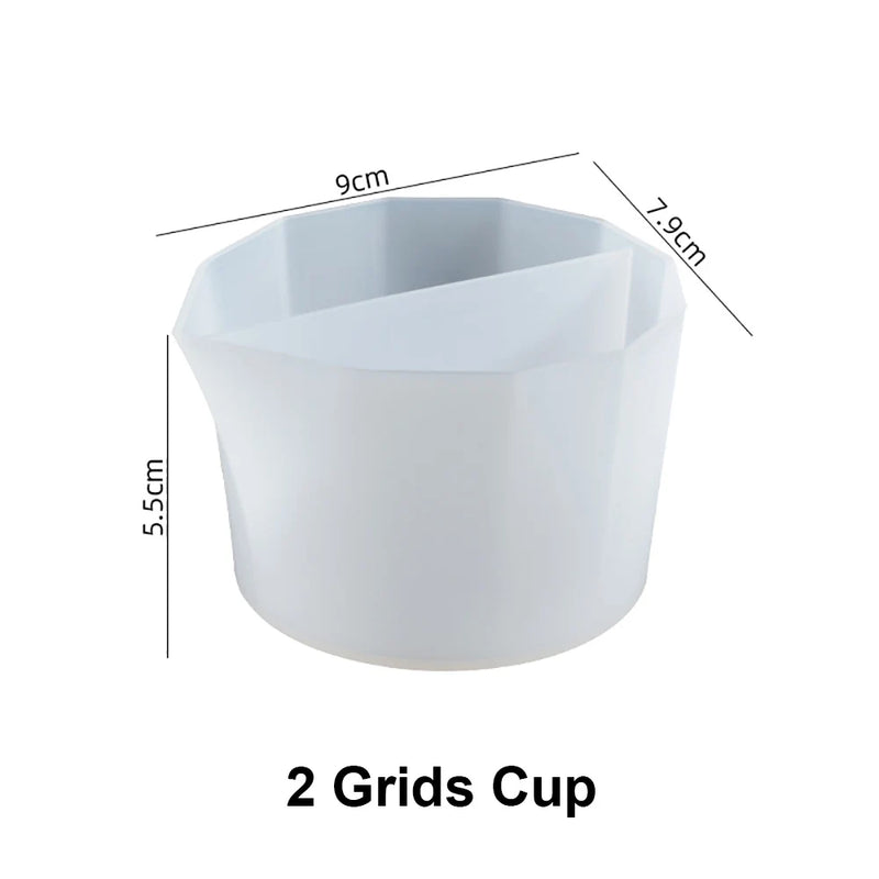 2/3/4/5Grids Silicone Distributing Cup Liquid Pigment Resin Color Mixing Cup Resin Cup for DIY Epoxy Resin Crafts Making Tools