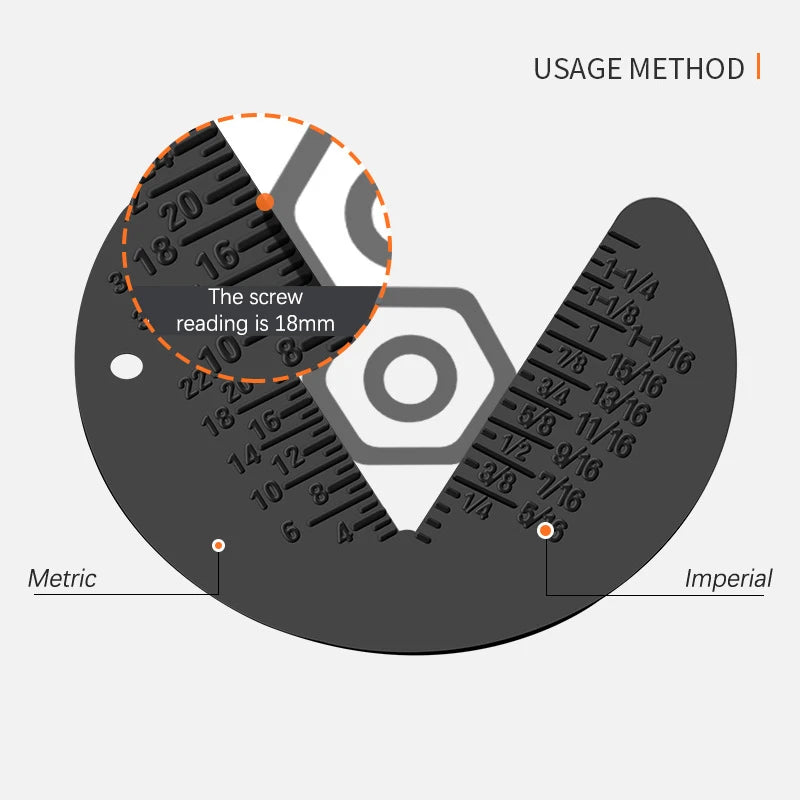 1pc Plastic Screw Bolt Nut Thread Measure Gauge Measurement Size Check Gauges Inspection Standards Metric