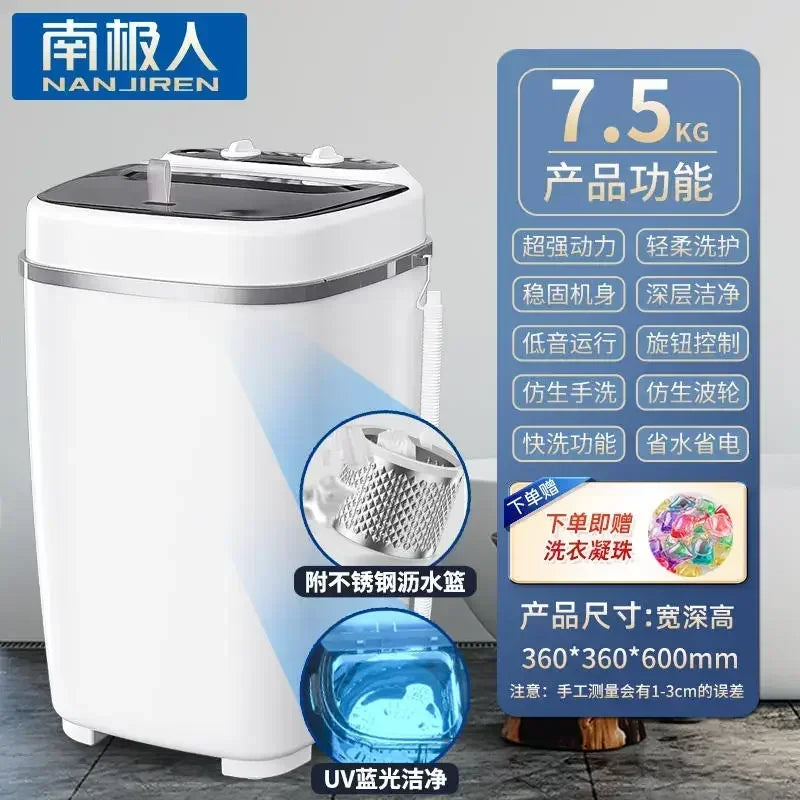 220V Compact and Automatic Southpole Mini Washing Machine for Babies and Children