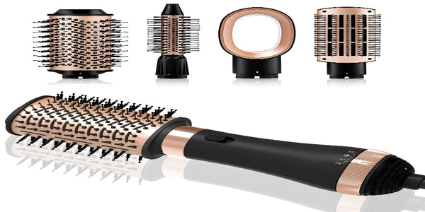 Professional Blow Dryer Brush 4 In 1 Detachable Hair Dryer Brush Hot Air Styling Comb Negative Ion Hairdryer Curling Comb