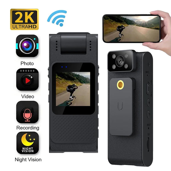 2024 1080P HD WIFI Mini Camera Camcorder Body Mount Cam Small 180 Rotating Les motorcycle Bike Camera Sports DV Car DVR Webcam