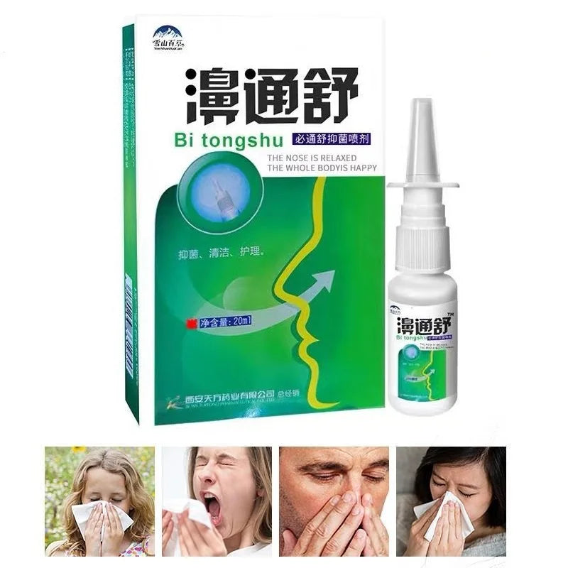 Factory Wholesale 3-20Pcs 20ml 100% Pure Herb Nasal Spray Treatment Traditional Medical Nose Care Chronic Rhinitis Sinusitis