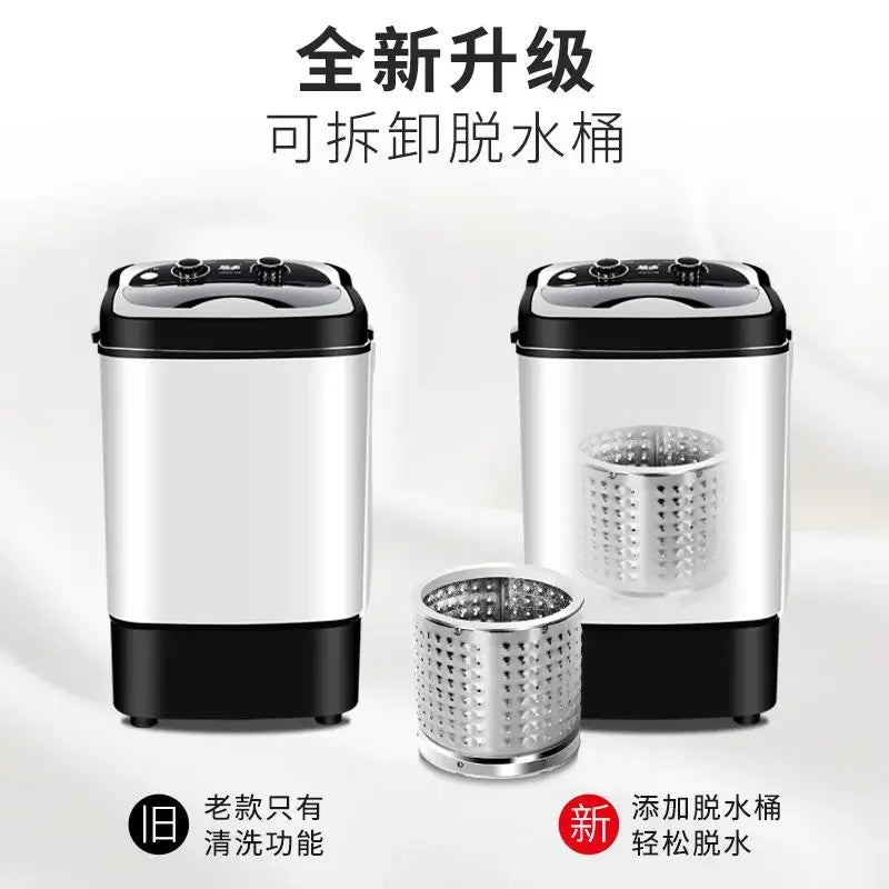 Large capacity small washing machine semi-automatic home dormitory single mini washing machine baby children new