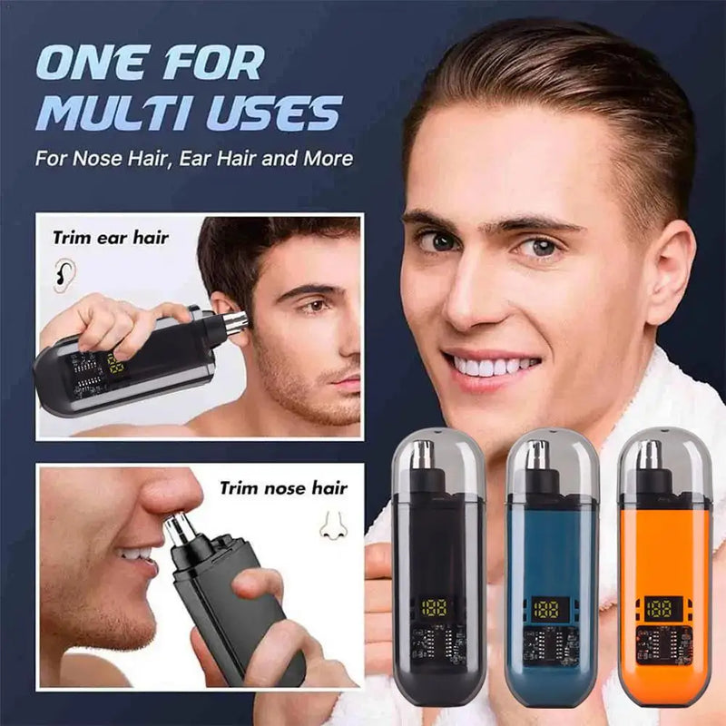 2 In 1 Electric Portable Ear And Nose Hair Trimmer 2024 Professional Painless Portable Eyebrow For Men