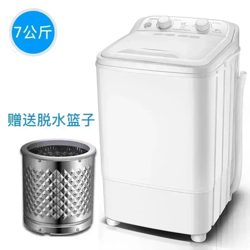 Washing Machine 7KG Single Barrel Semi-automatic Laundry Machine Compact Washing Machines UV Blue Light Clothes Washer