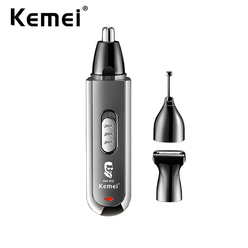 Kemei Multifunction Ear and Nose Hair Trimmer Eyebrow Facial Sideburns Hair Trimmer Men Body Grooming TYPE-C USB Rechargeable