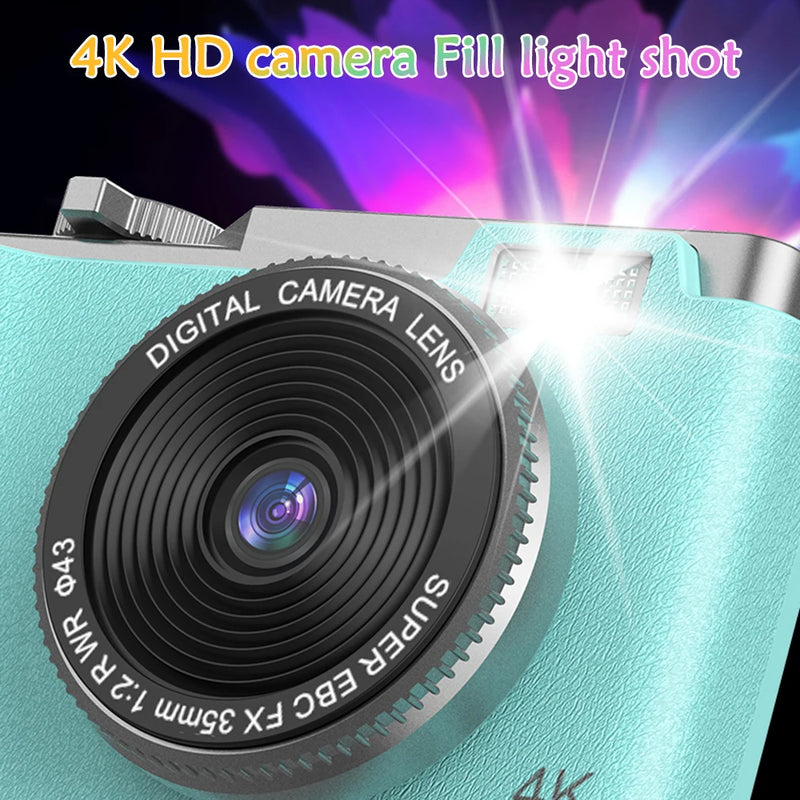 64MP HD 1080P Digital Camera for Student Beginners 2.4' screen with 16xzoom Front and Rear Dual Camera Camera for Kid Adult Gift