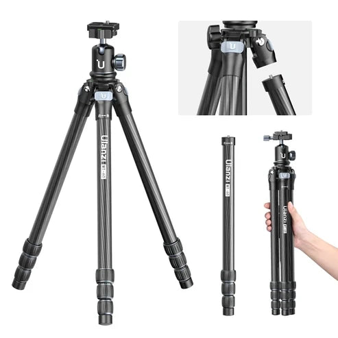 Ulanzi MT-60 Carbon Fiber Lightweight Travel Tripod Professional Outdoor DSLR Camera Tripod