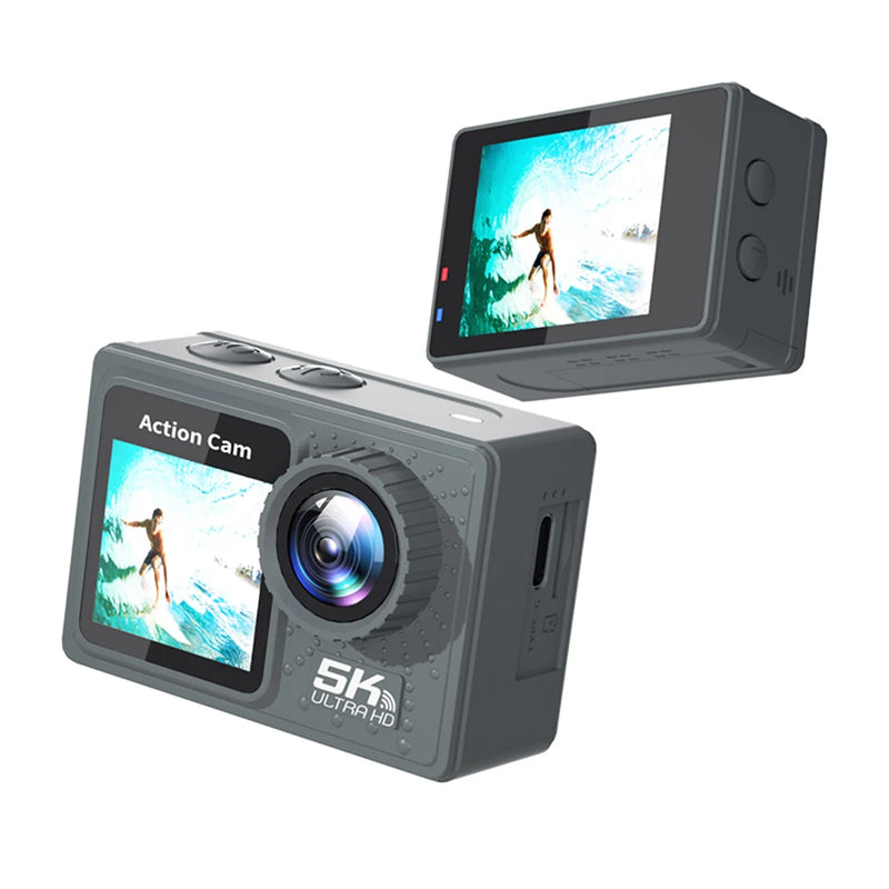 5K 4K 1080P Sport Camera Anti-shake WIFI Action Video Cam Dual Screen Outdoor Cycling Camera 30m Waterproof with Remote Control