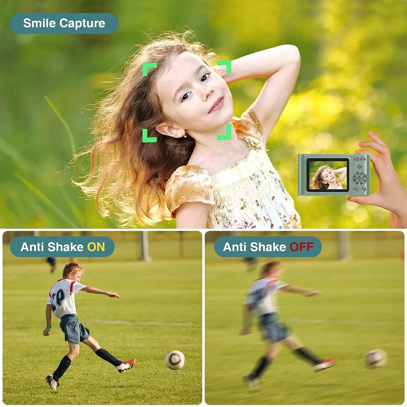 4K Digital Cameras for Kids 1080P Mini Autofocus Camera for Photography HD 48MP with 2.4" Large Screen Camcorder Beginner Camera