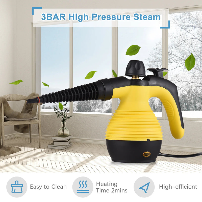 Portable Steam Cleaner 1050W Multifunctional High Temperature Pressurized Steam Household Cleaning Machine with Safety Lock