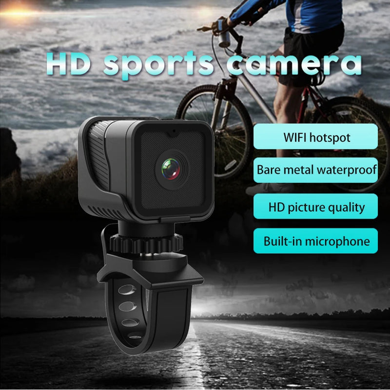 Equipped with WiFi waterproof camera, high-definition 1080P portable sports mini camera, motorcycle and bicycle driving recorder