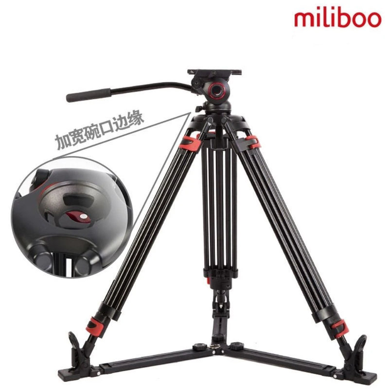 Miliboo MTT609A Professional Photography 3 Sections Tripod Stand Aluminum Alloy for Canon Nikon Sony DSLR Cameras Camcorders